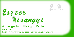 eszter misangyi business card