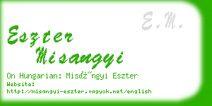 eszter misangyi business card